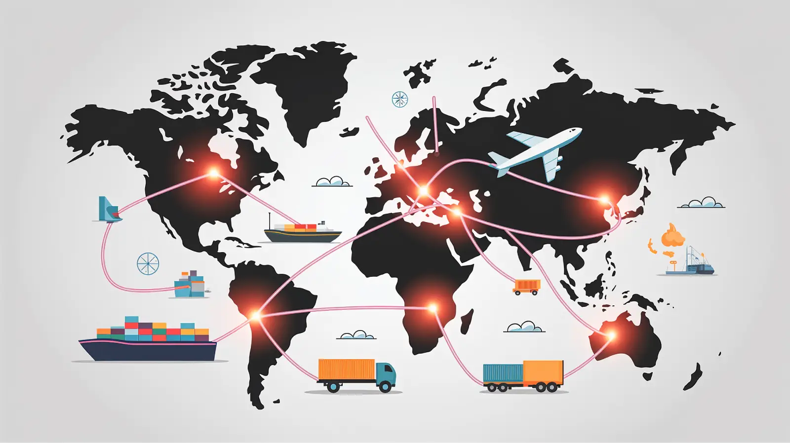 الدعم اللوجستي والاستيراد والتصدير